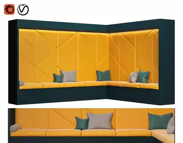 Restaurant and Office Lobi Seating 15 3D model