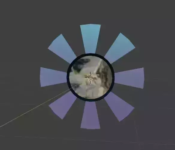 Mirror Decoration with Gradient Effect 3D model