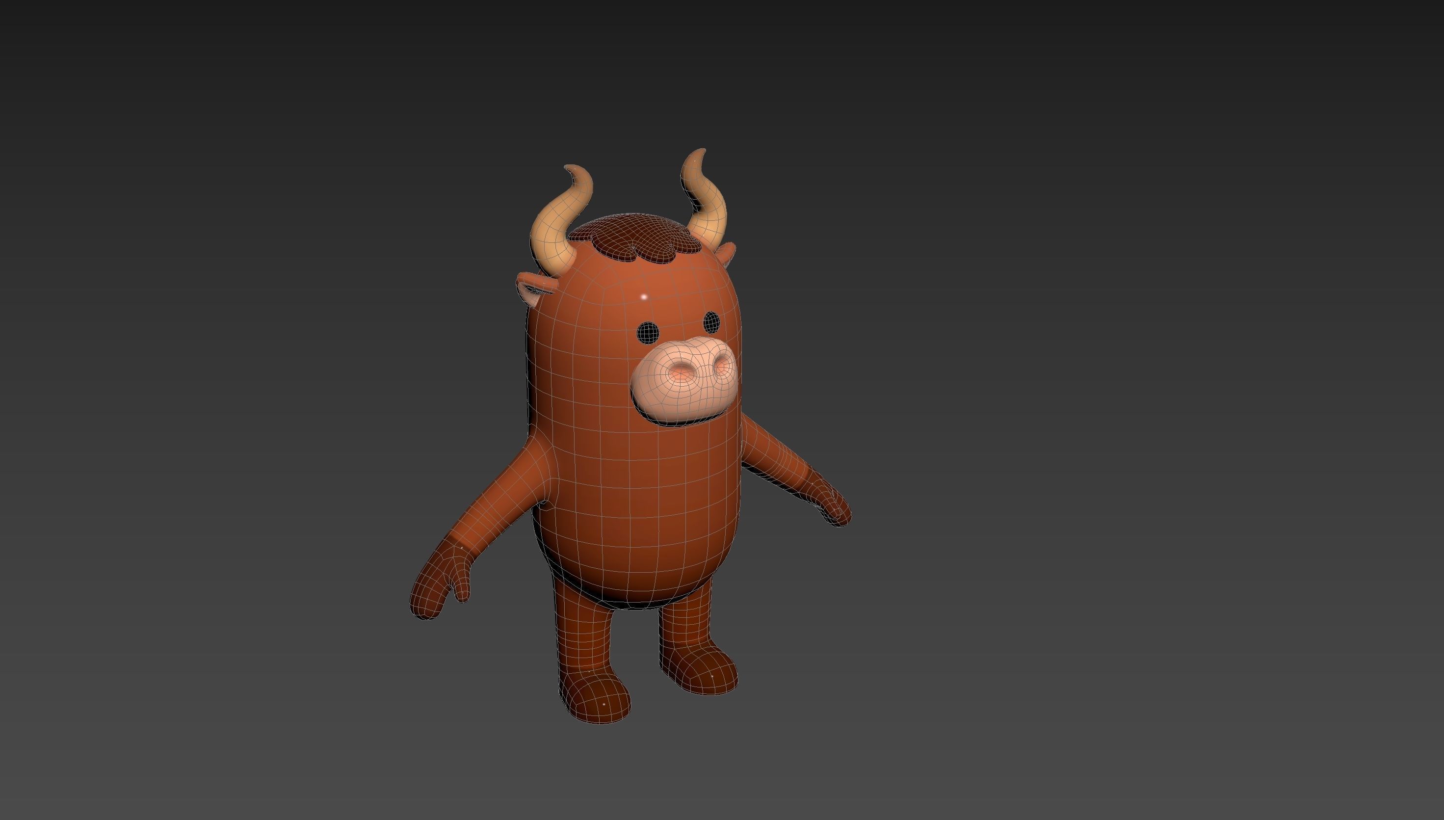 Bull Character 3D model_14