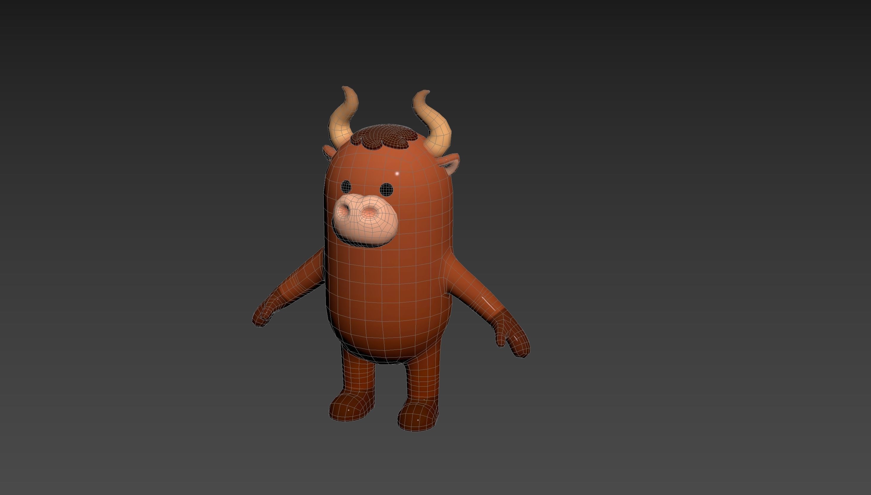Bull Character 3D model_11