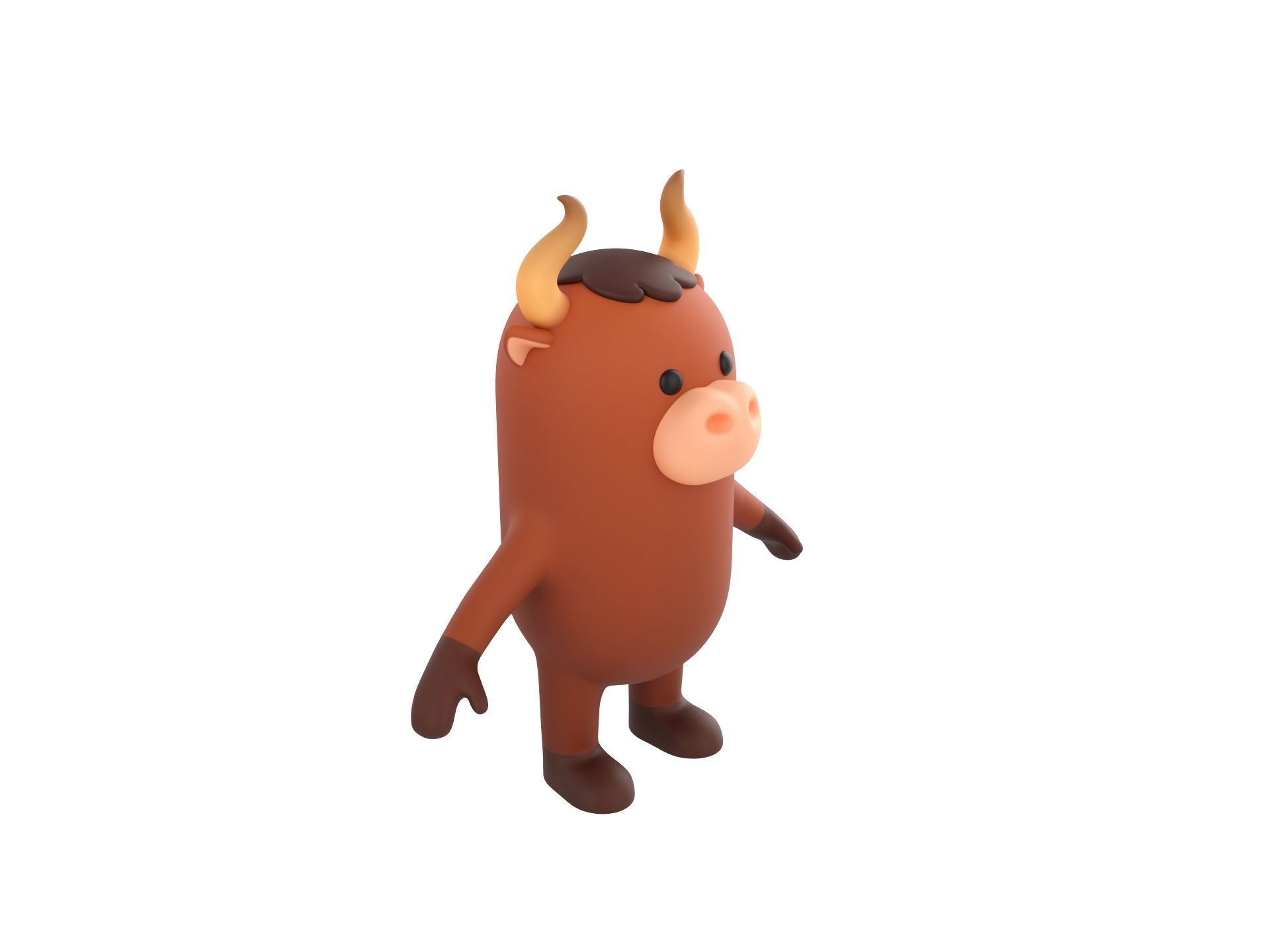 Bull Character 3D model_2