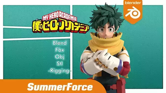Deku Zeta Suit - My Hero Academia 3D model