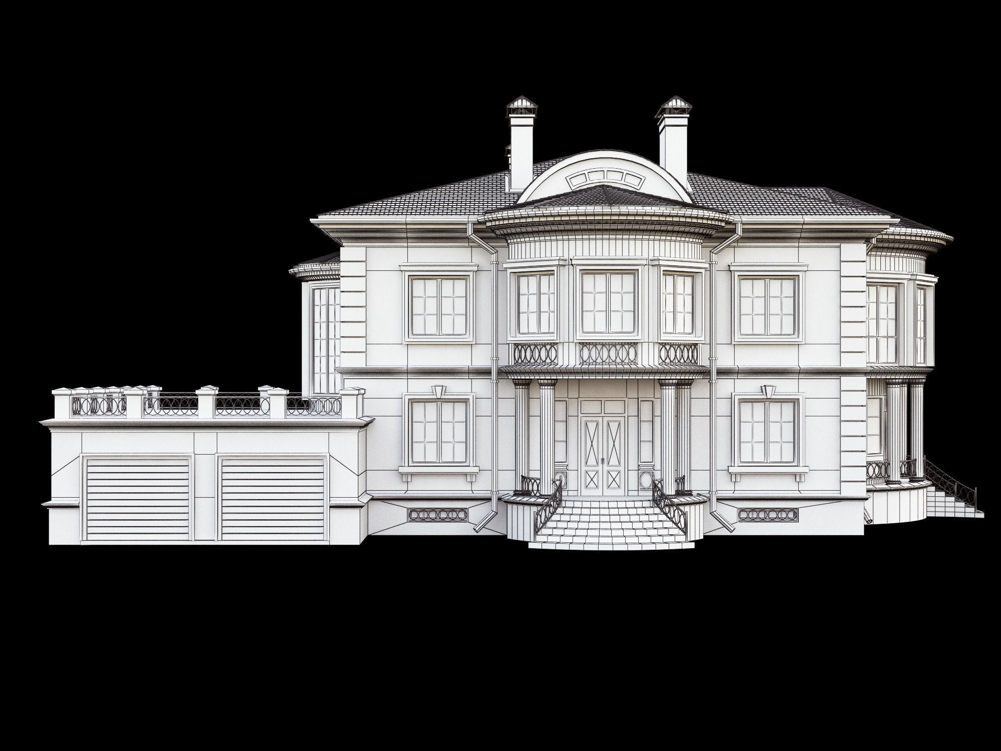 Cottage house 3D model_15