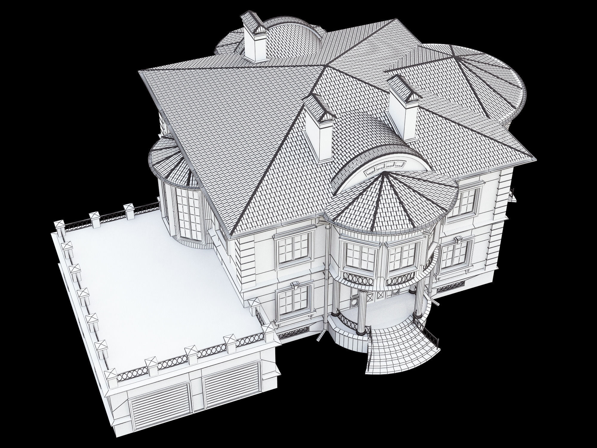 Cottage house 3D model_20