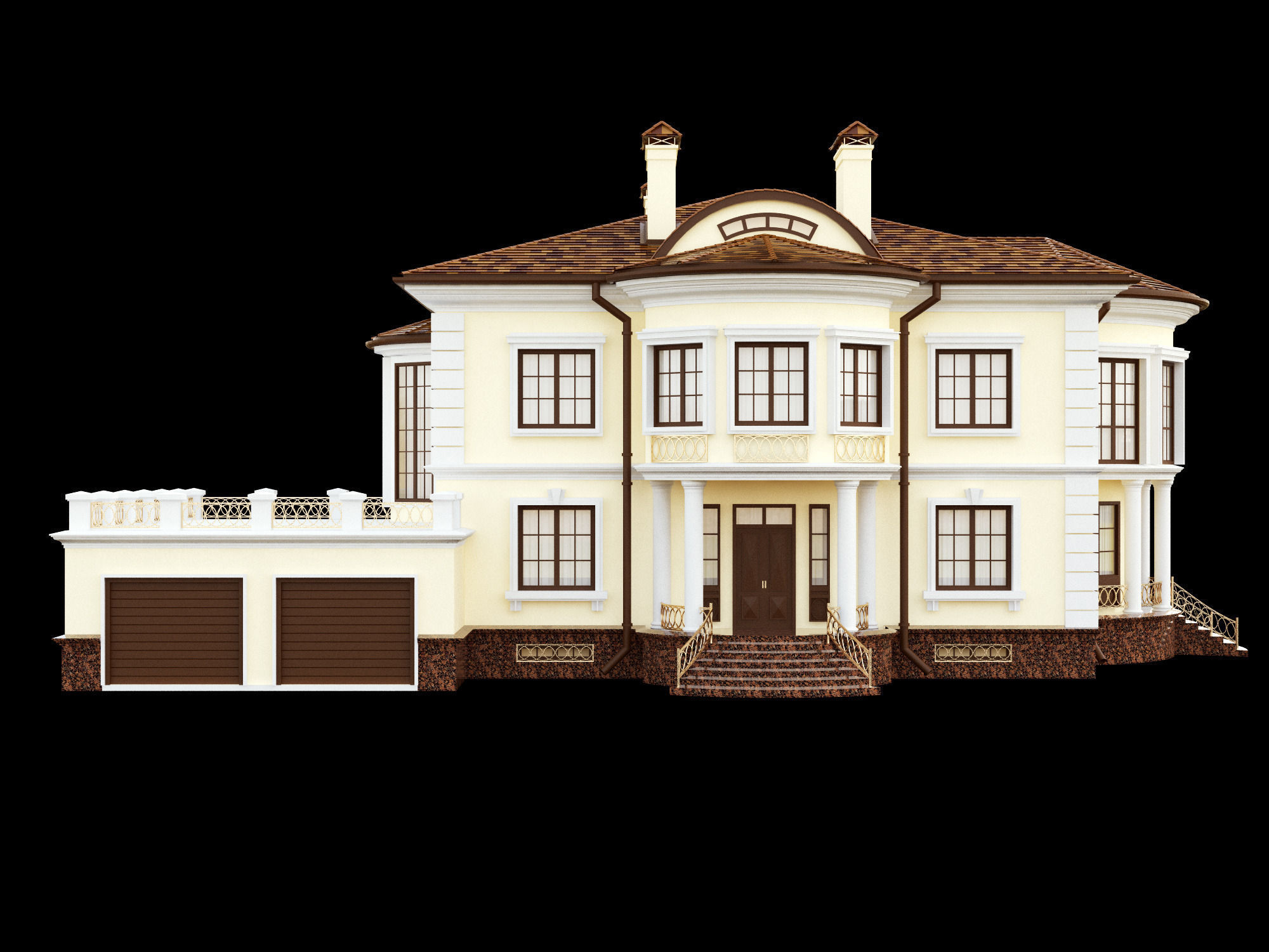 Cottage house 3D model_5