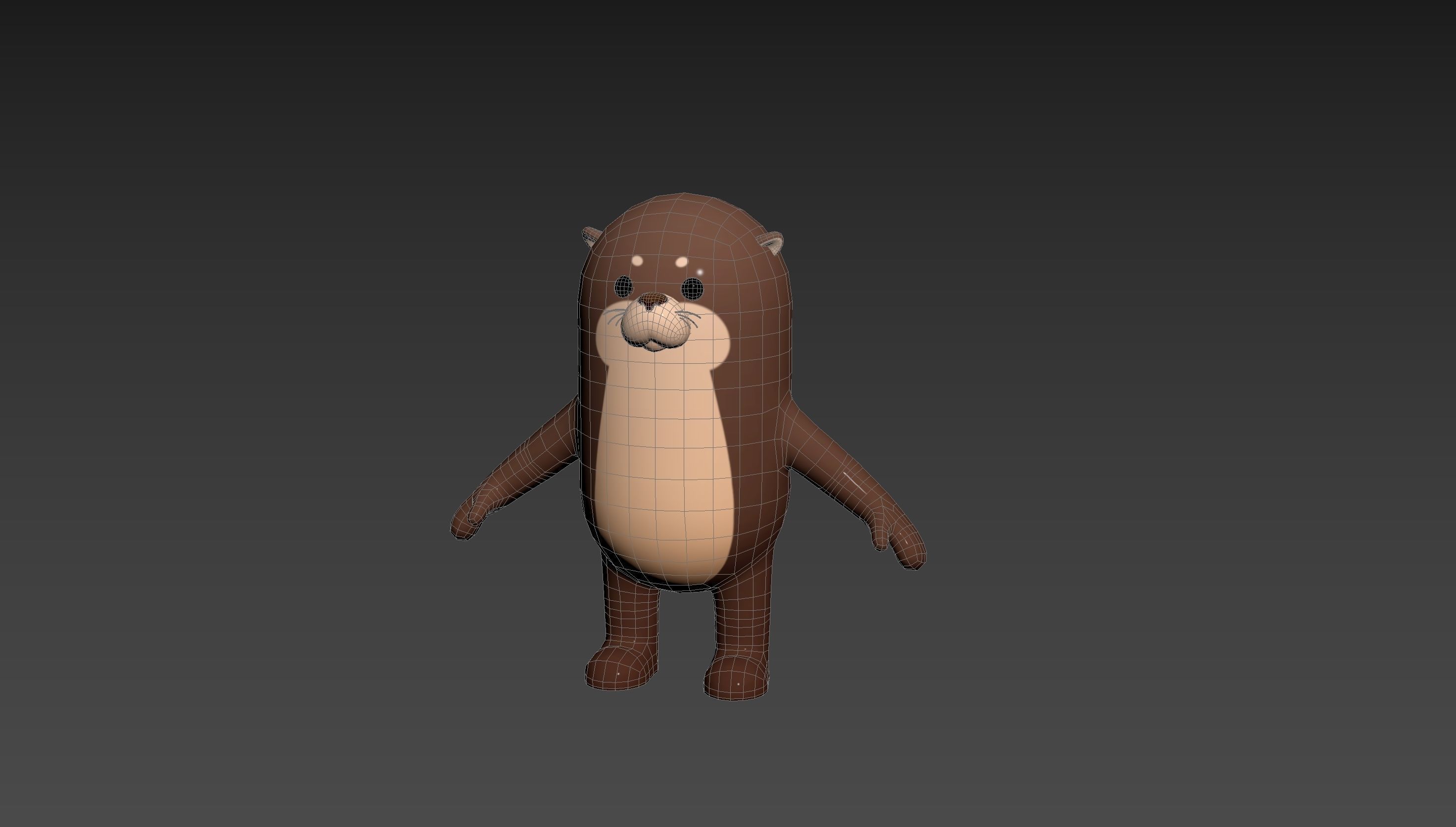 Otter Character 3D model_11