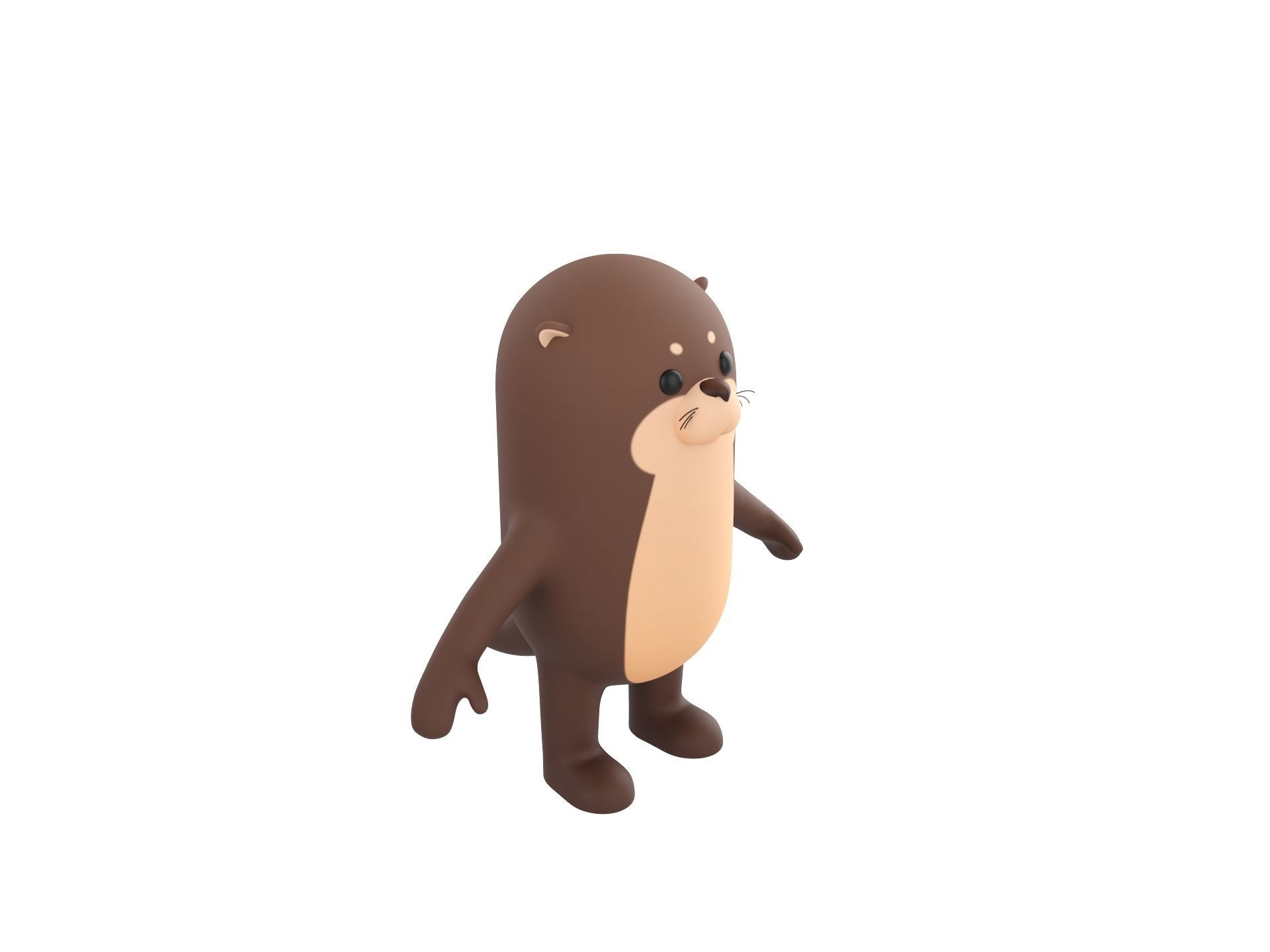 Otter Character 3D model_2