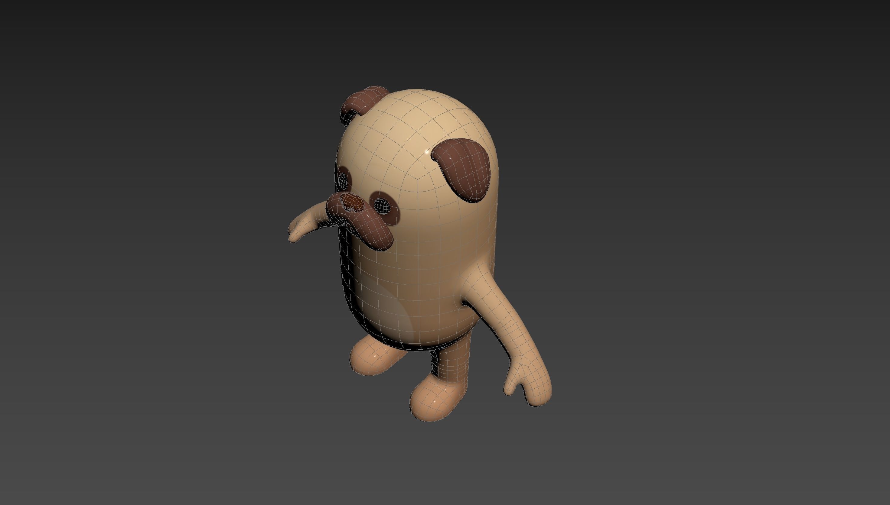 Pug Dog Character 3D model_26
