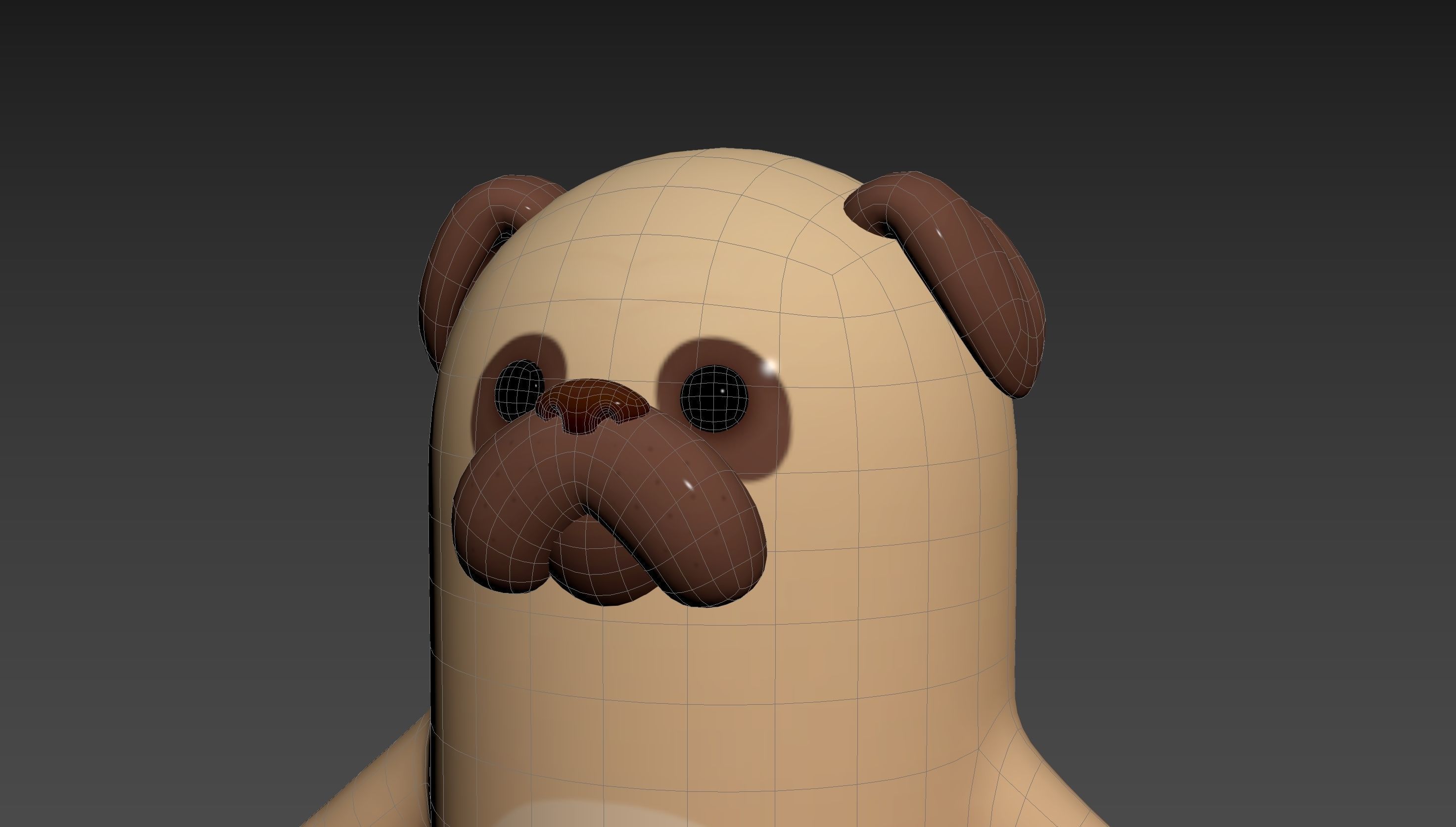 Pug Dog Character 3D model_29