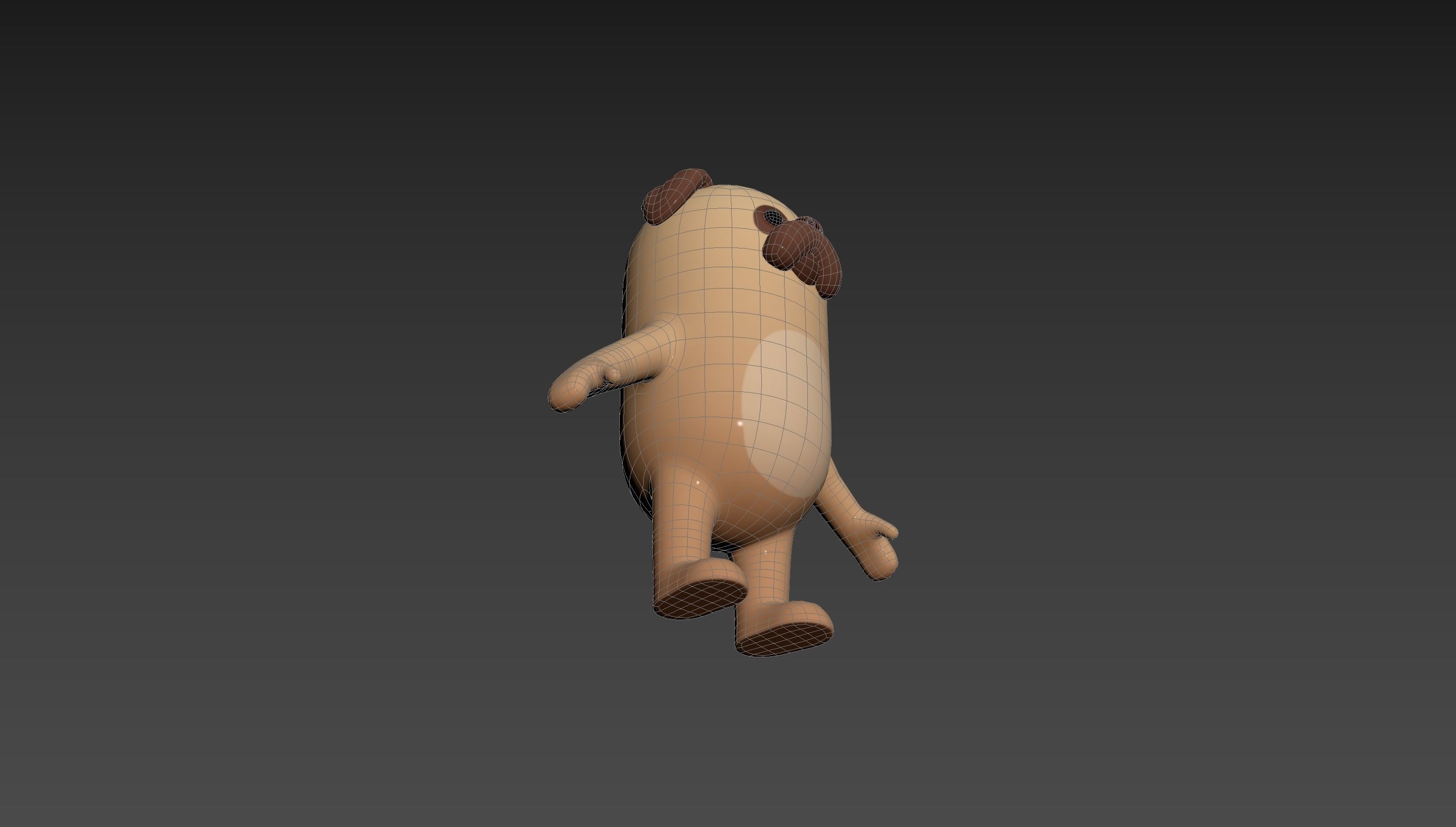 Pug Dog Character 3D model_15