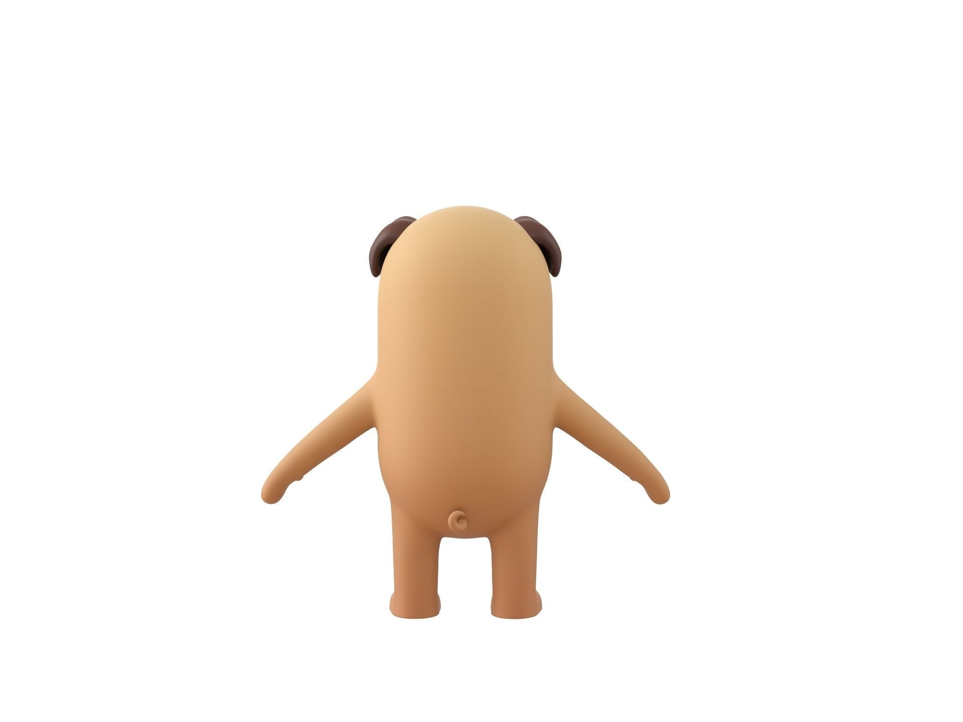 Pug Dog Character 3D model_5