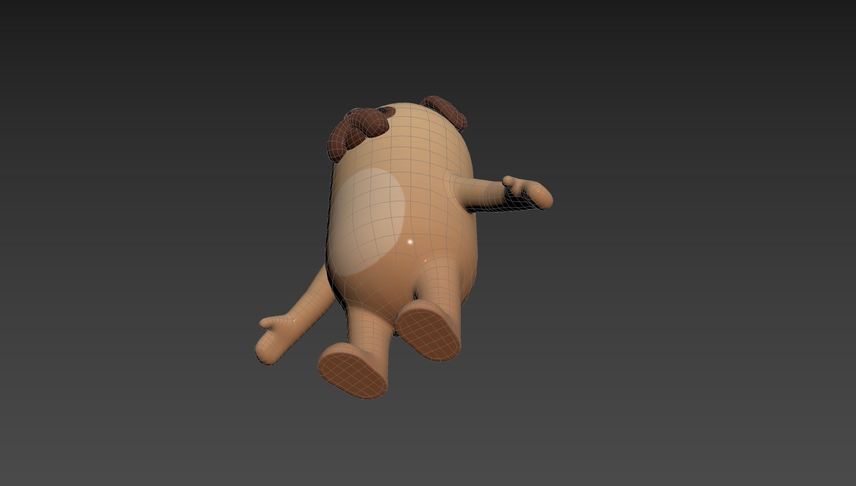 Pug Dog Character 3D model_25