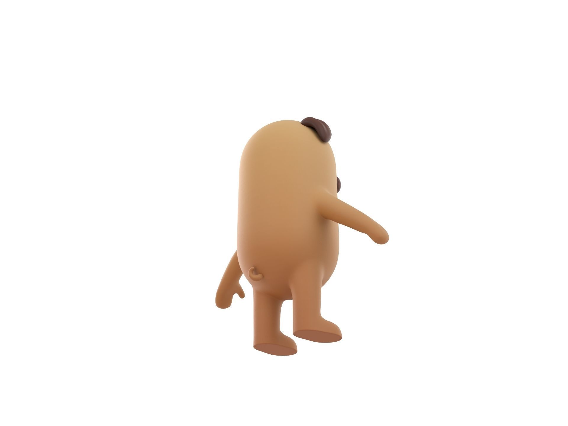 Pug Dog Character 3D model_4