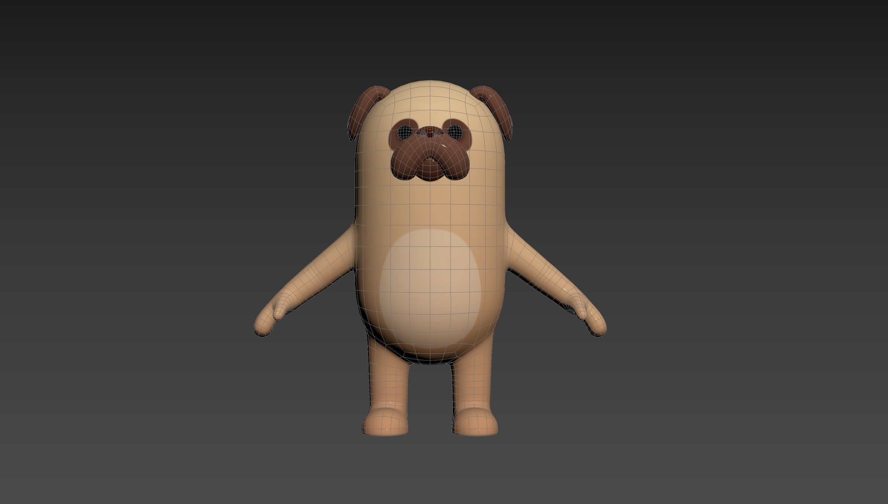 Pug Dog Character 3D model_13