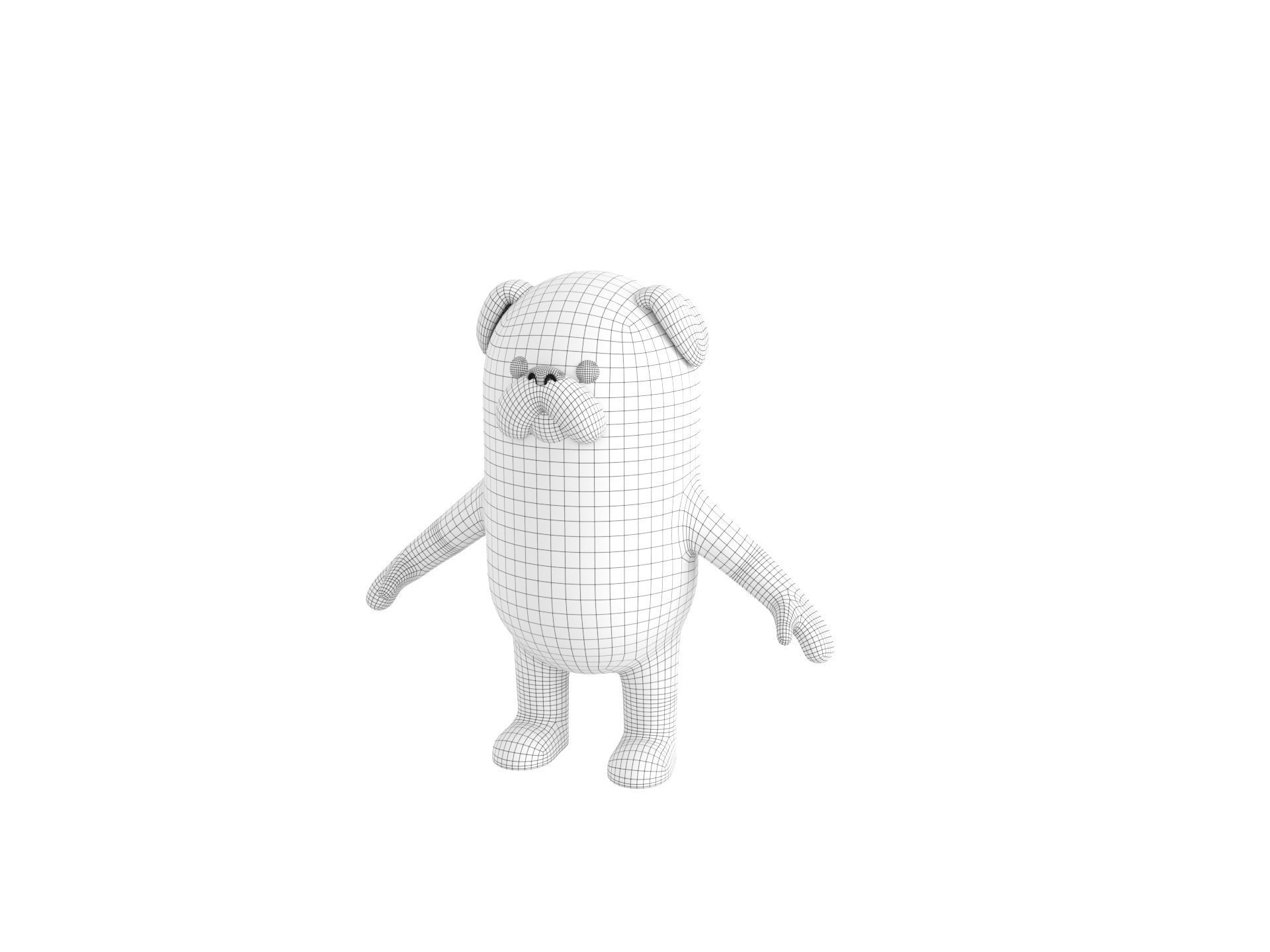 Pug Dog Character 3D model_32