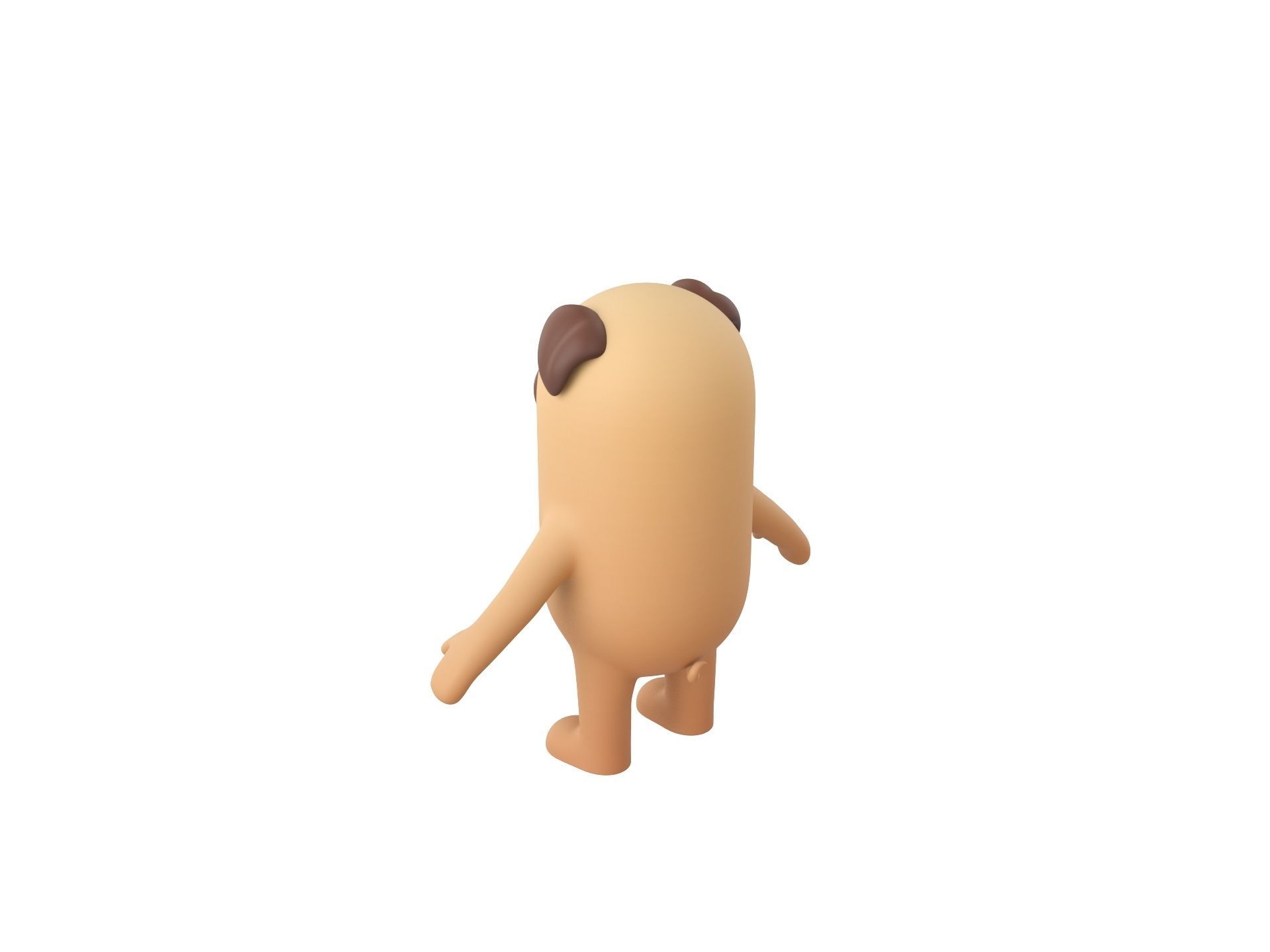 Pug Dog Character 3D model_6