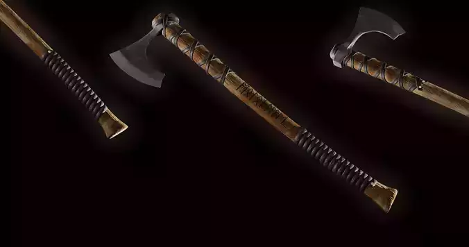 Viking bearded battle axe