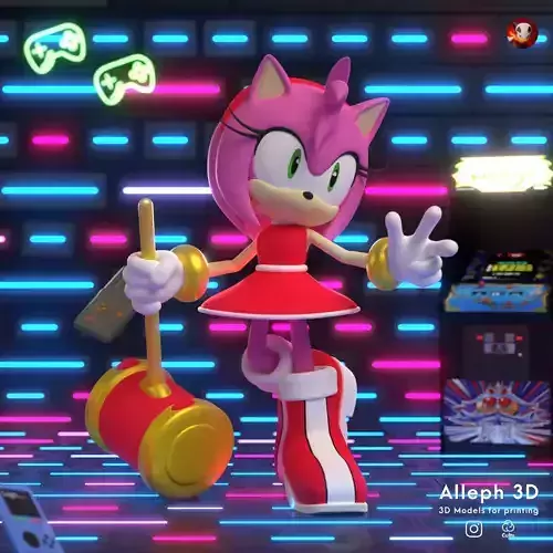 amy rose 3D print model