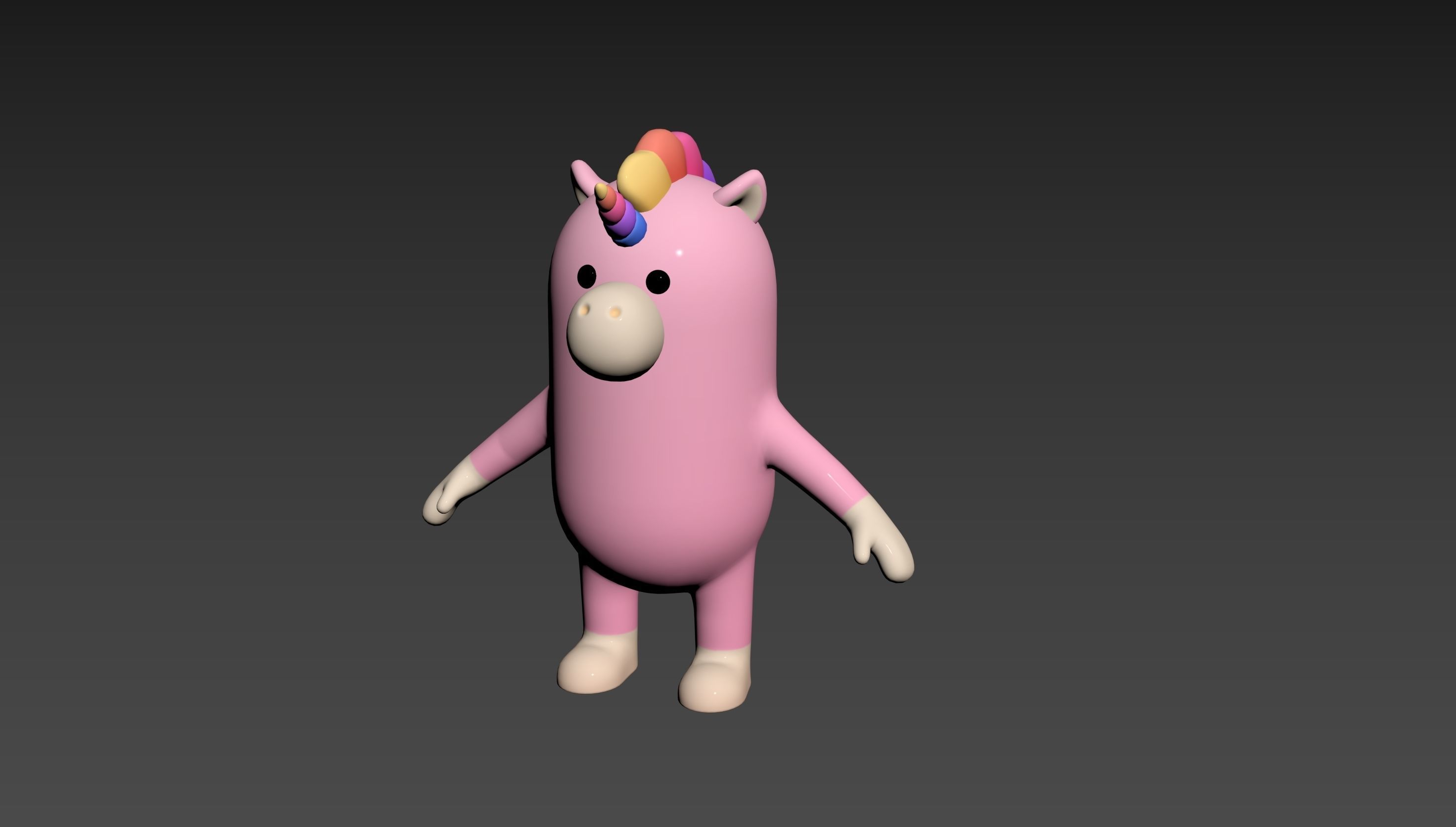Unicorn Character 3D model_10