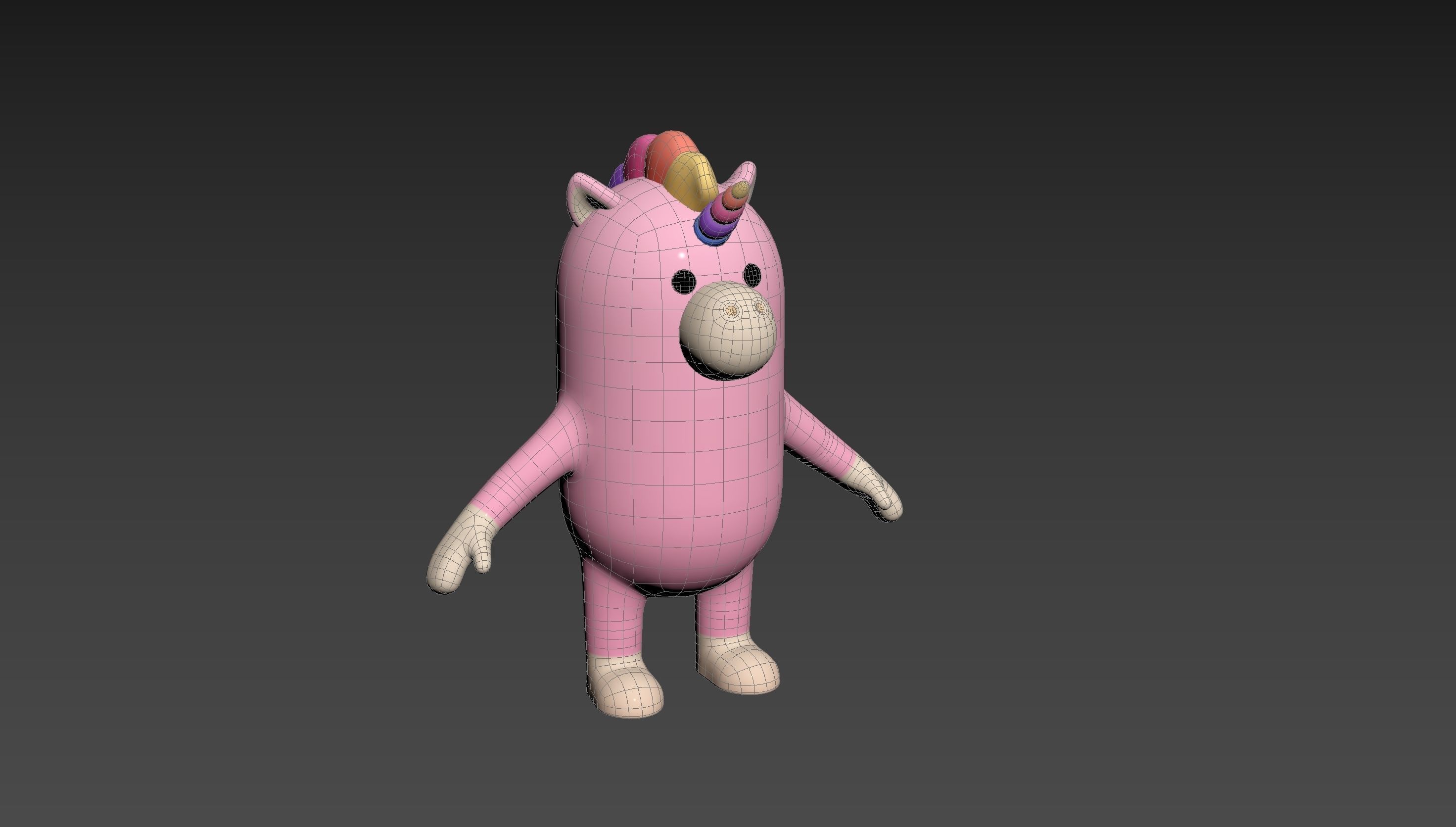 Unicorn Character 3D model_15