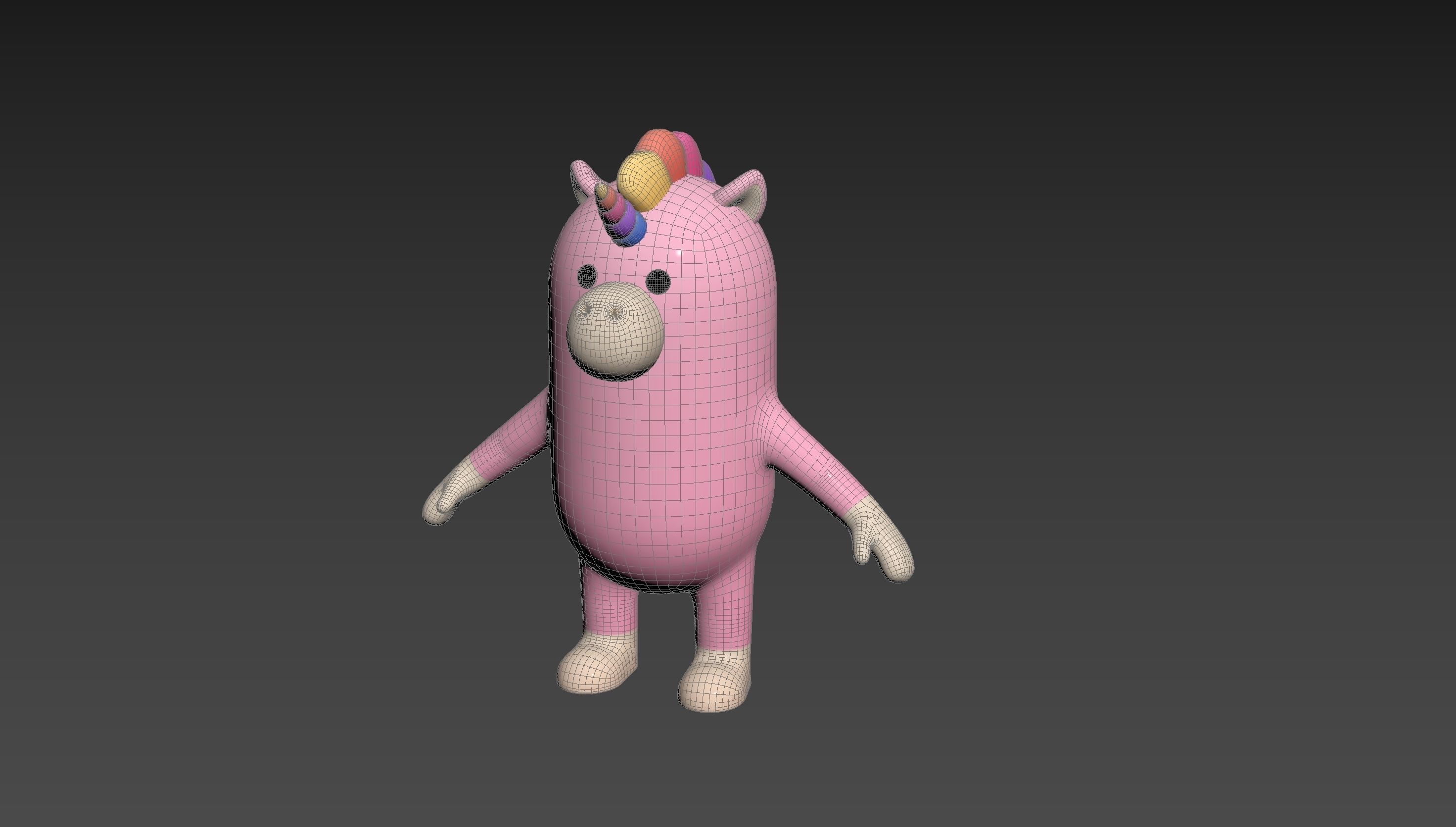Unicorn Character 3D model_12
