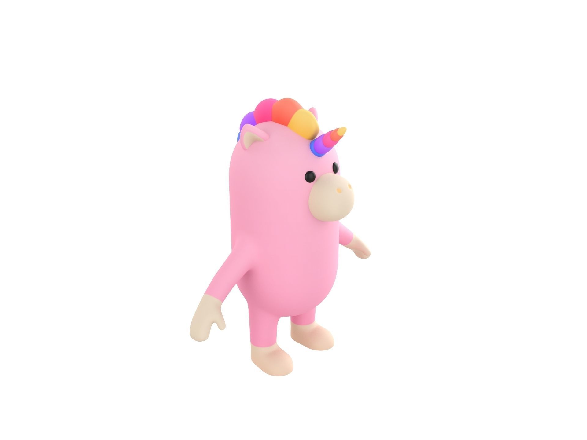 Unicorn Character 3D model_2