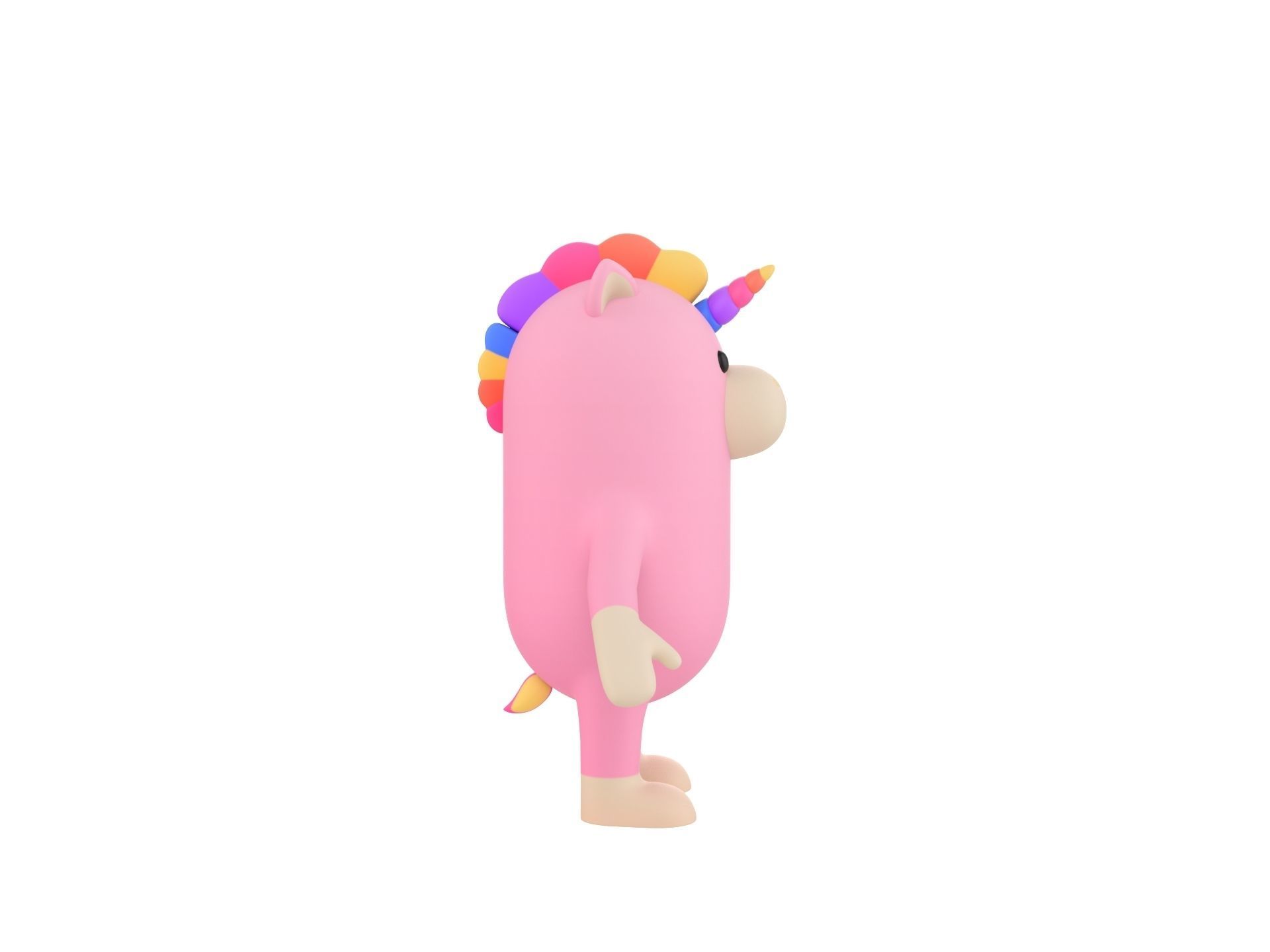 Unicorn Character 3D model_3