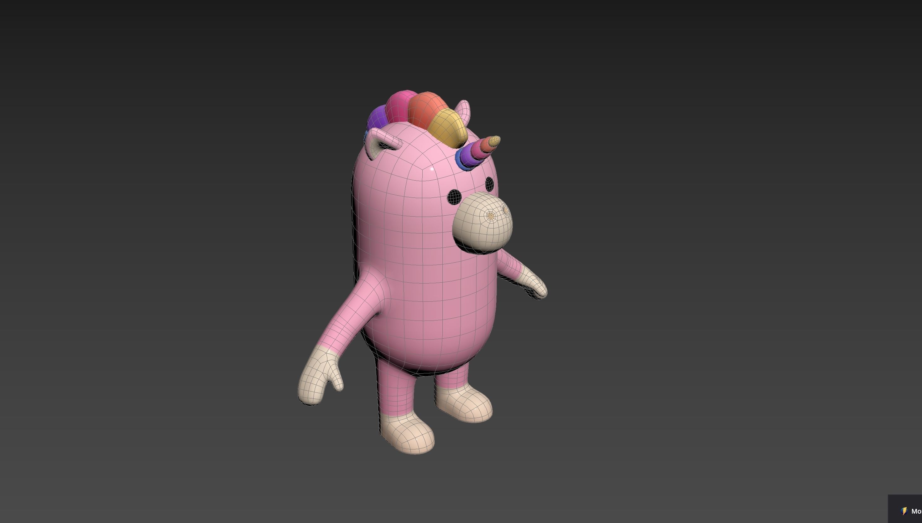 Unicorn Character 3D model_16