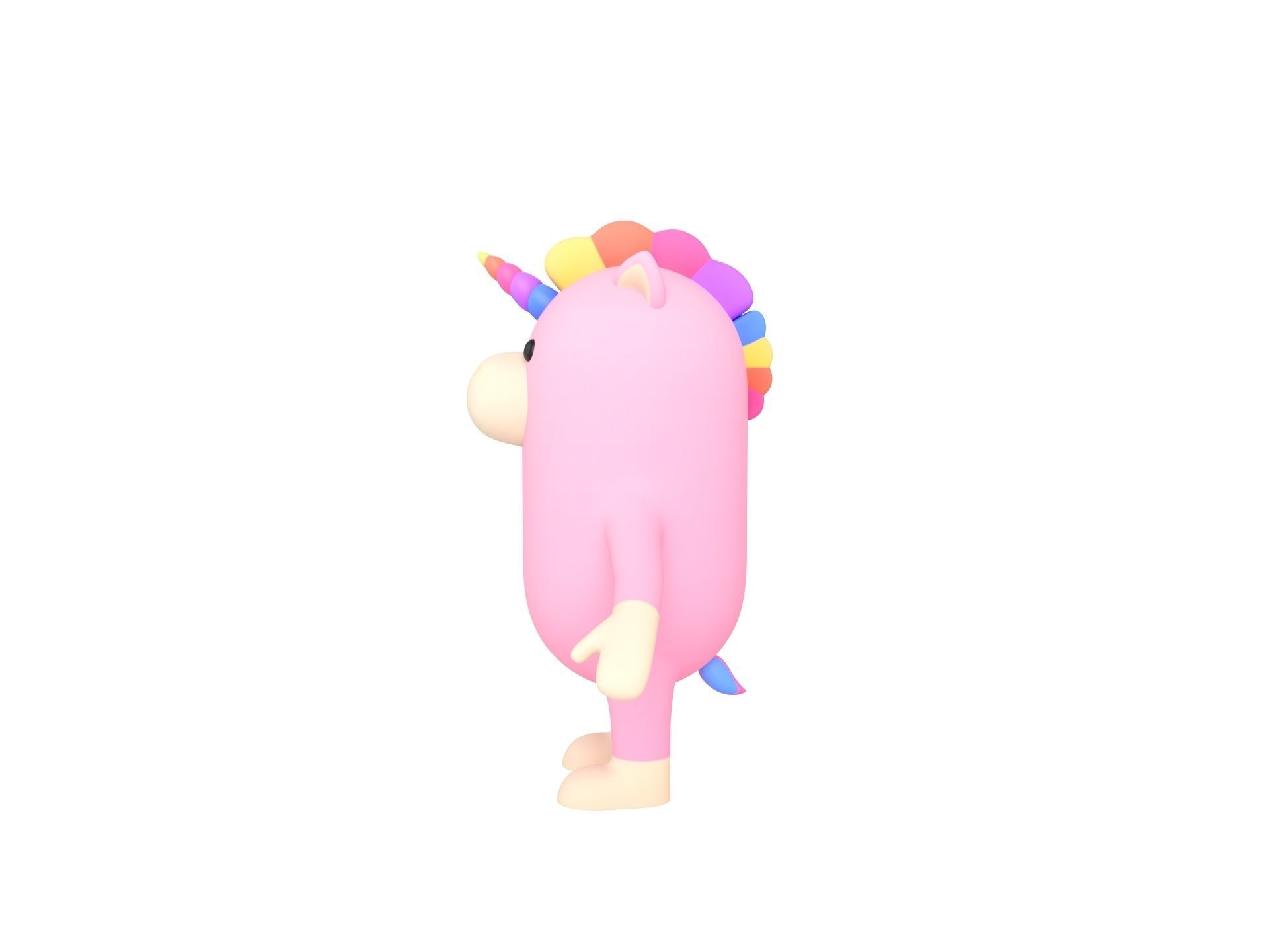 Unicorn Character 3D model_7