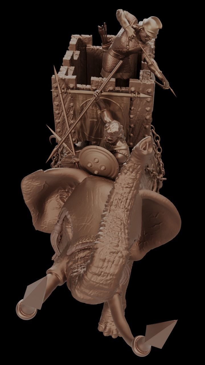 Carthaginian War Elephant 3D print model_1