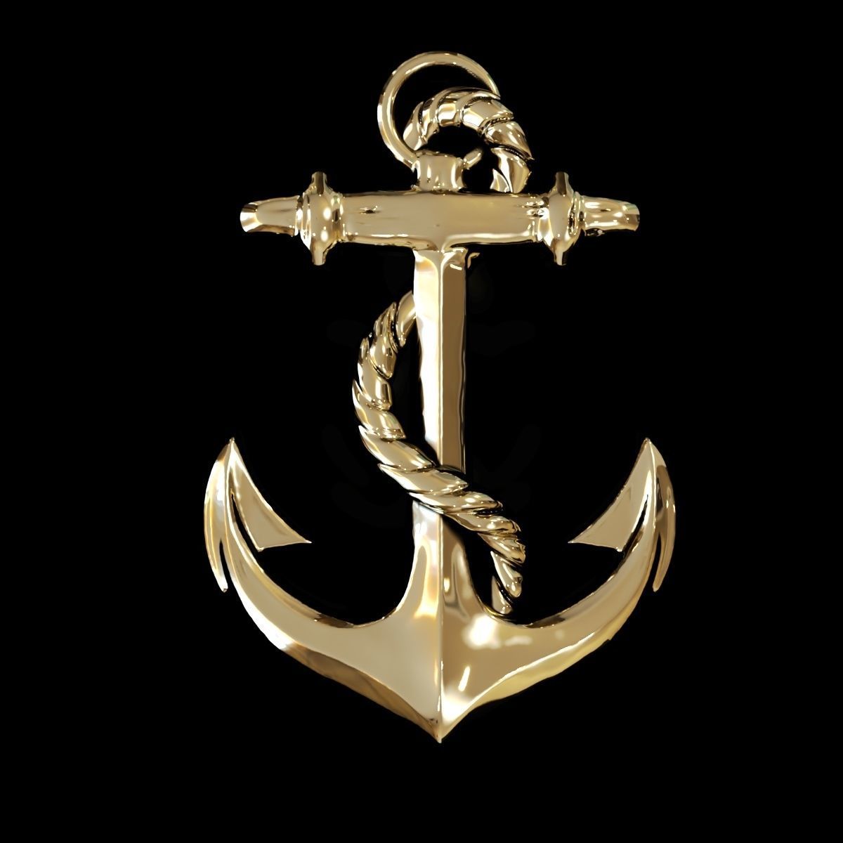 Anchor and Anchor ring 3D print model_1