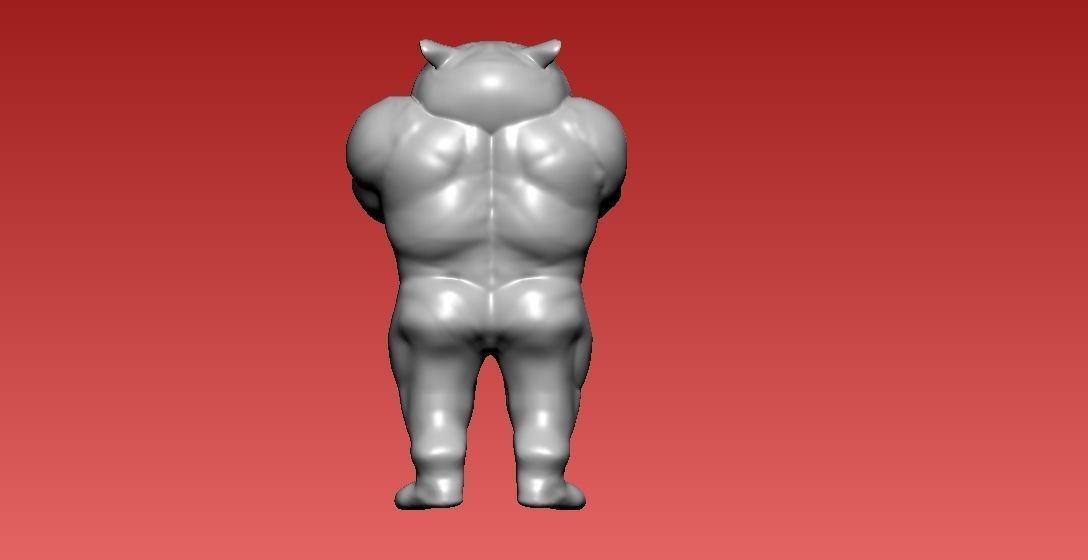 BODYBUILDER CAT - 3D PRINT - cnc 3D print model_3