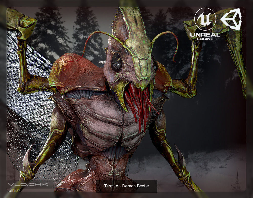 Beetles - Demons Pack 3D Model Collection_8