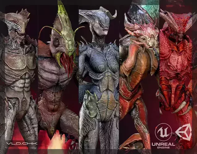 Beetles - Demons Pack 3D Model Collection