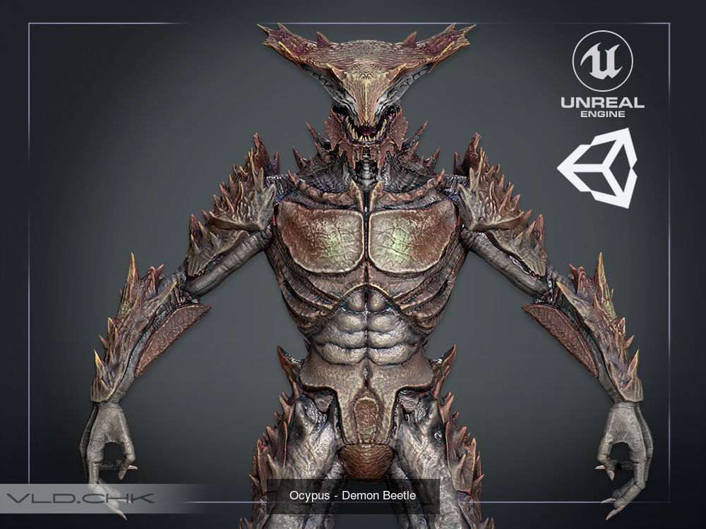 Beetles - Demons Pack 3D Model Collection_4