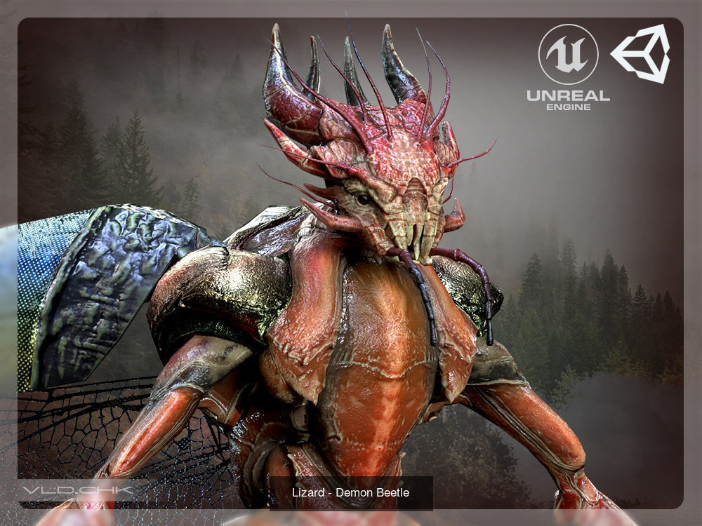 Beetles - Demons Pack 3D Model Collection_6