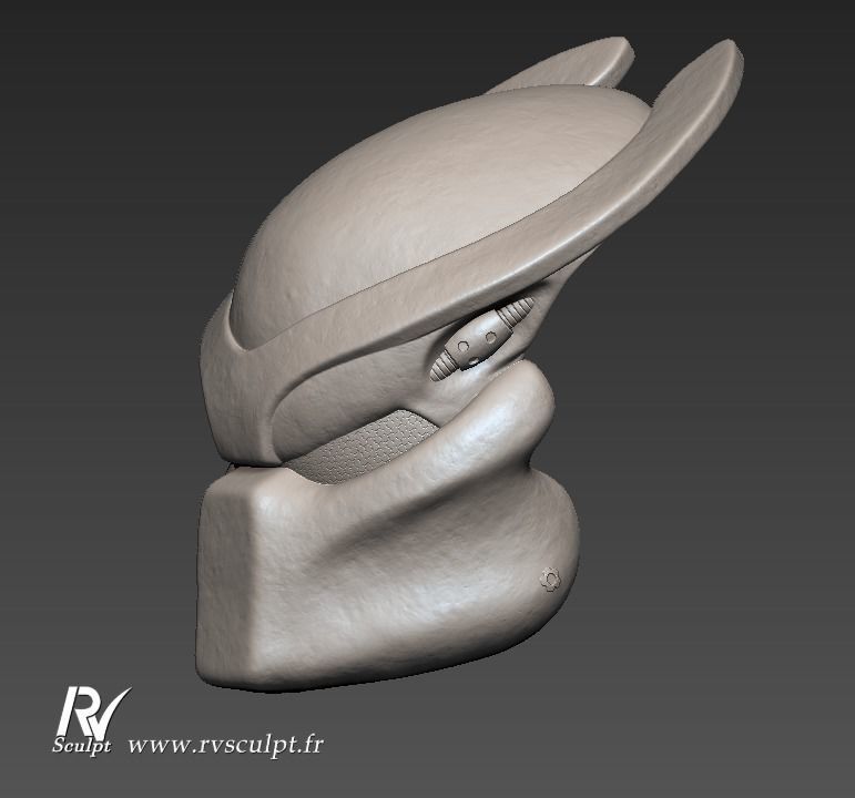 Predator helmet 3D print model_2