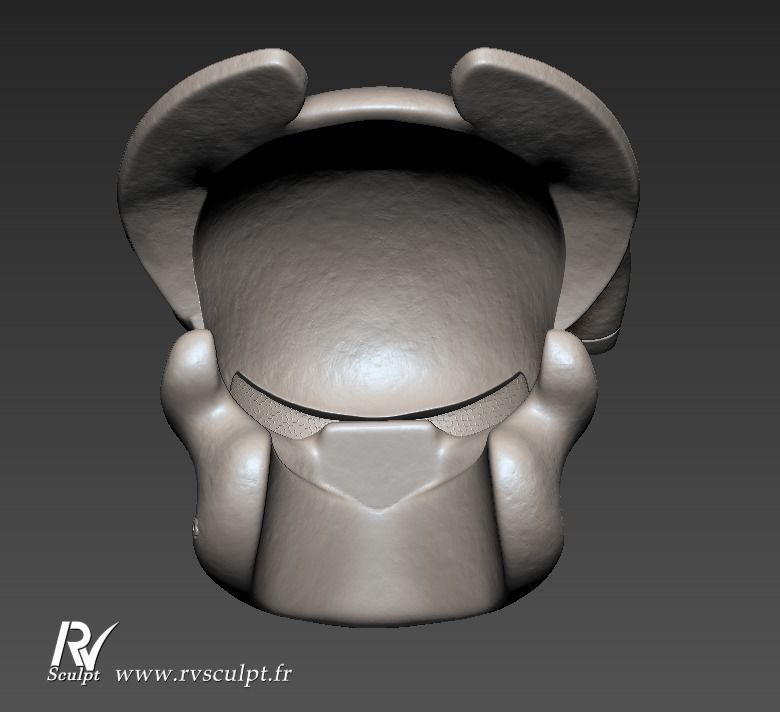 Predator helmet 3D print model_3