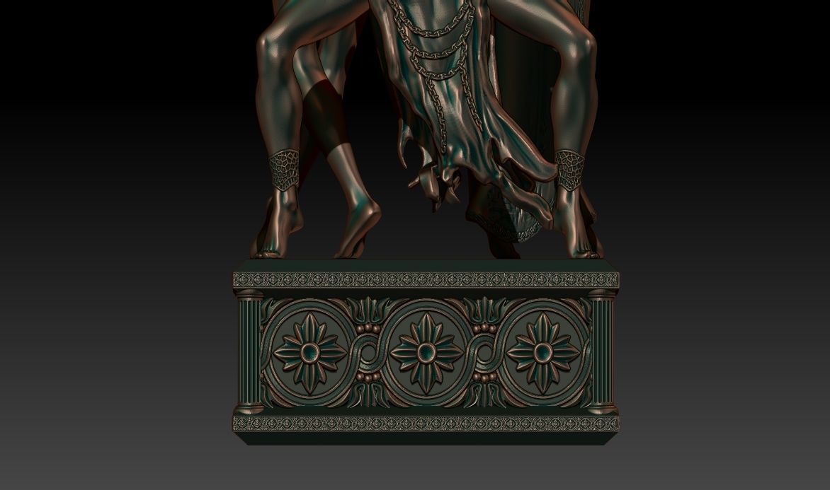 Hecate statue of demon 3D print model_3