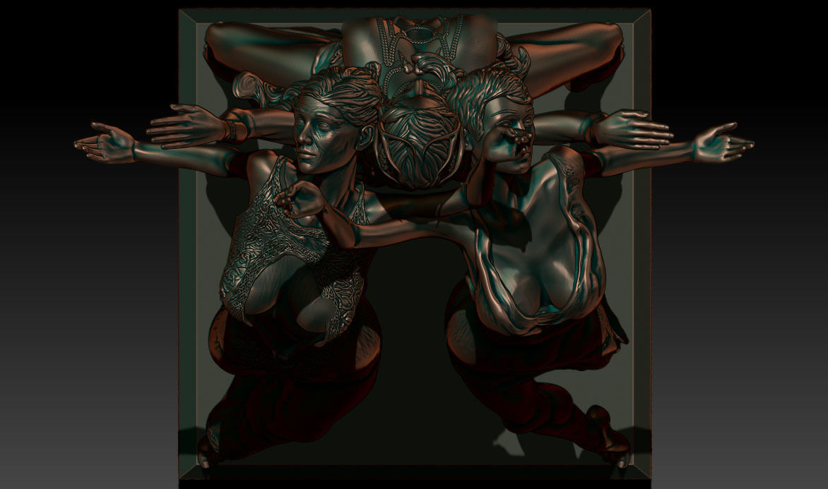 Hecate statue of demon 3D print model_8