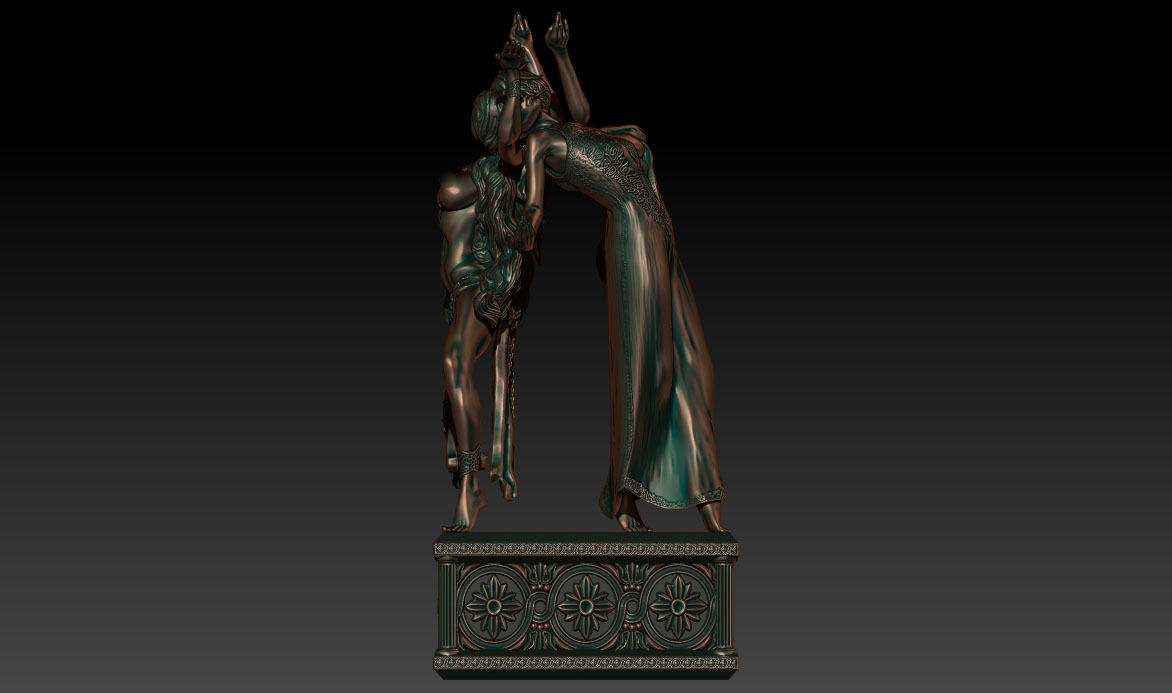 Hecate statue of demon 3D print model_4