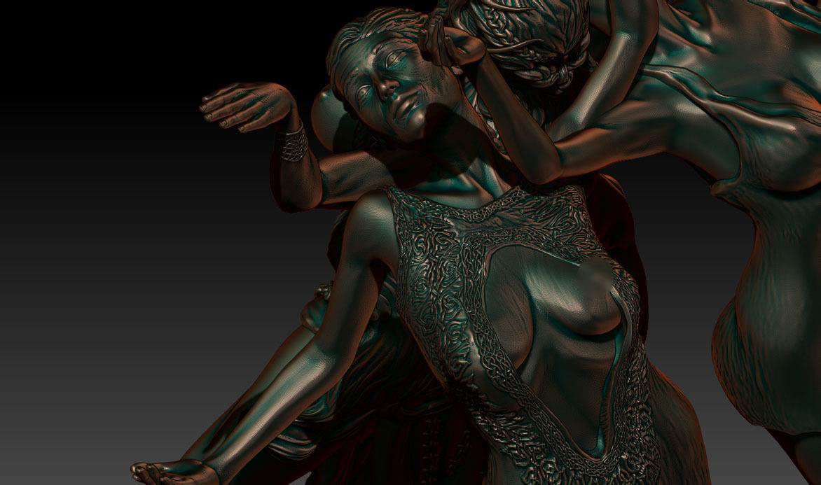 Hecate statue of demon 3D print model_10