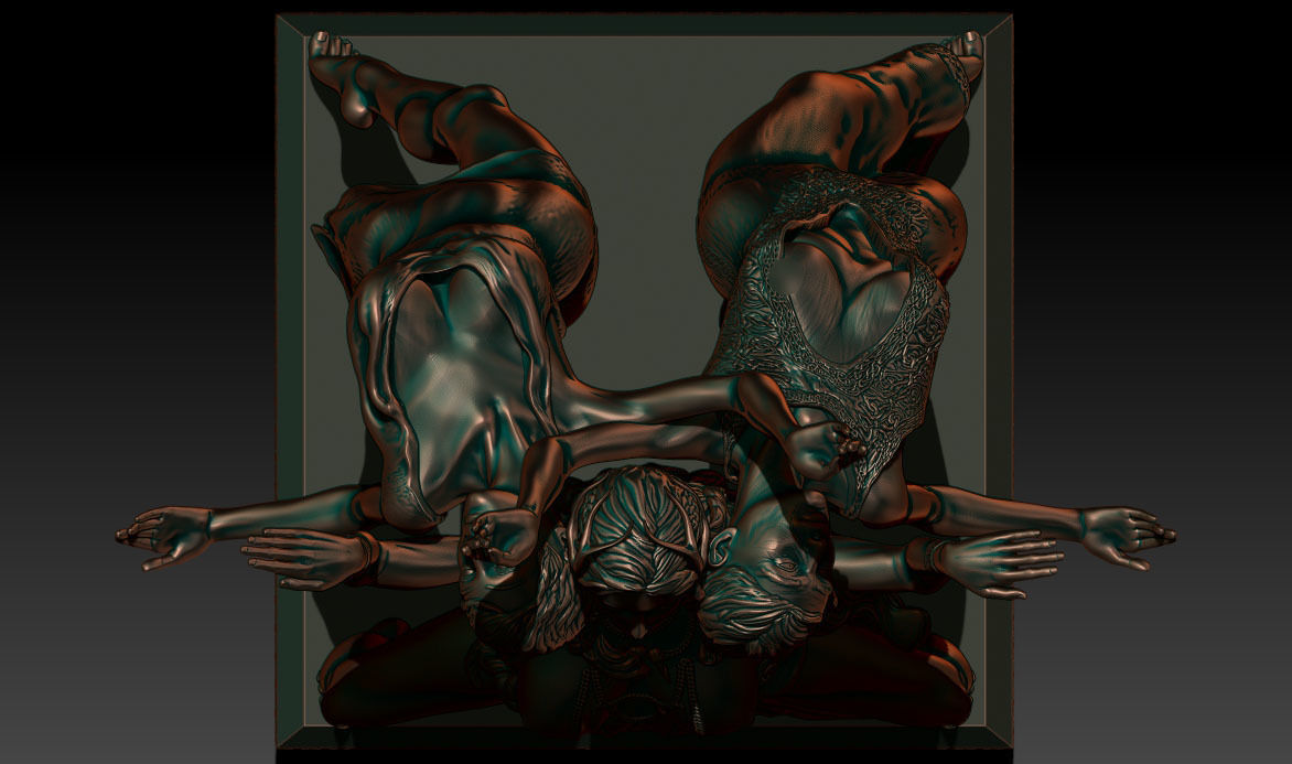 Hecate statue of demon 3D print model_7