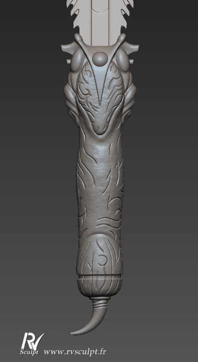 Predator dagger 3D print model_2