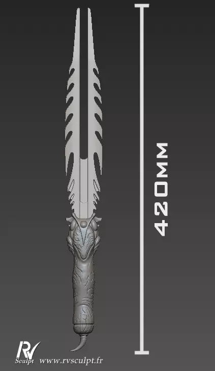 Predator dagger 3D print model_0