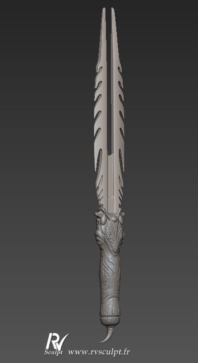 Predator dagger 3D print model_1