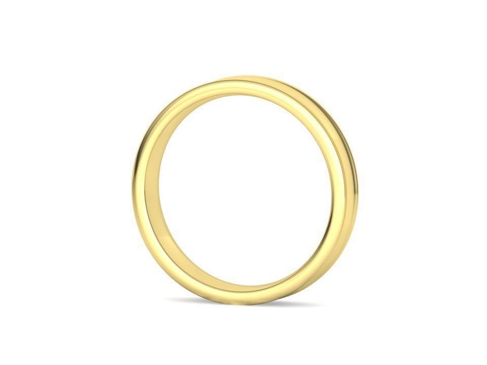Concave Plain Band 4mm wide 4-13us sizes 3dmodel 3D print model_29