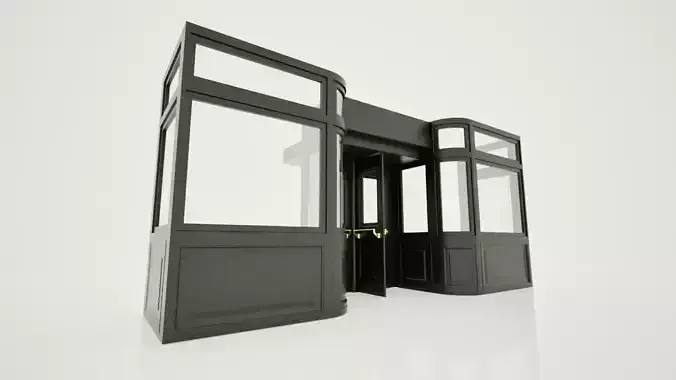 old english shop window 3D model