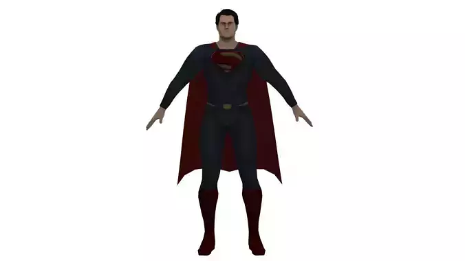 Superman 3D Model in cape