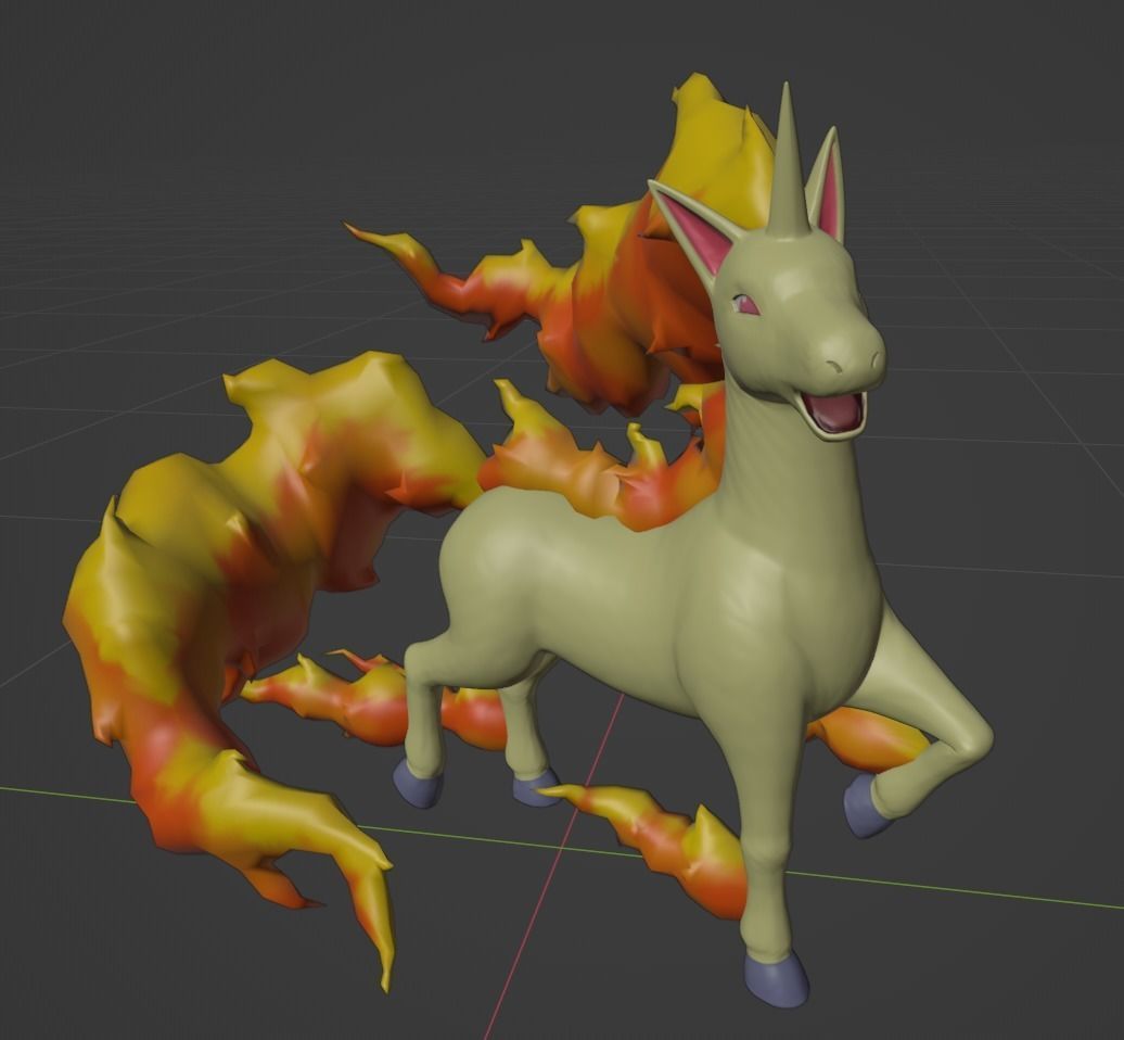 Ponyta and Rapidash 3D print model_4